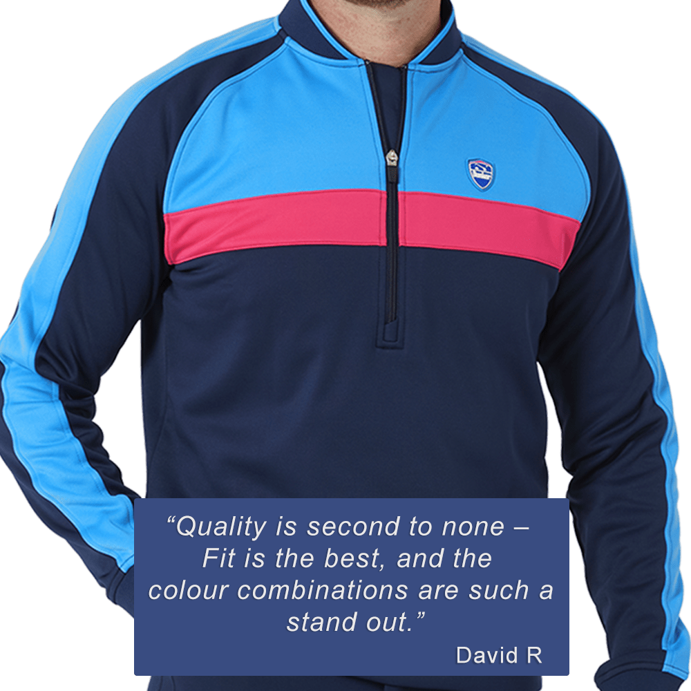 Colour Block Quarter Zip