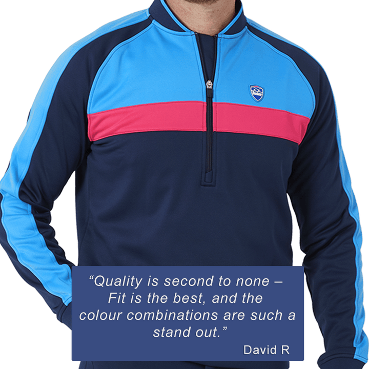 Colour Block Quarter Zip