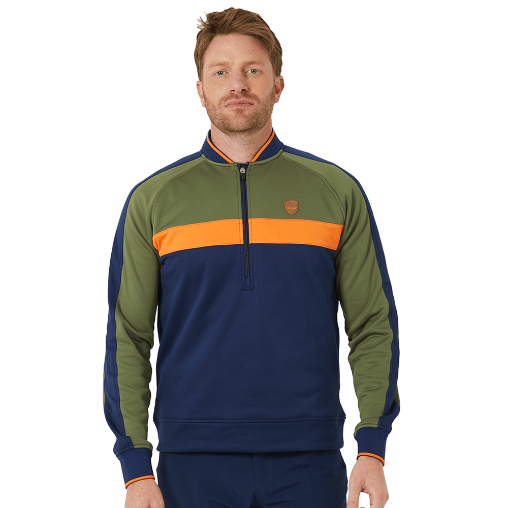 Colour Block Quarter Zip