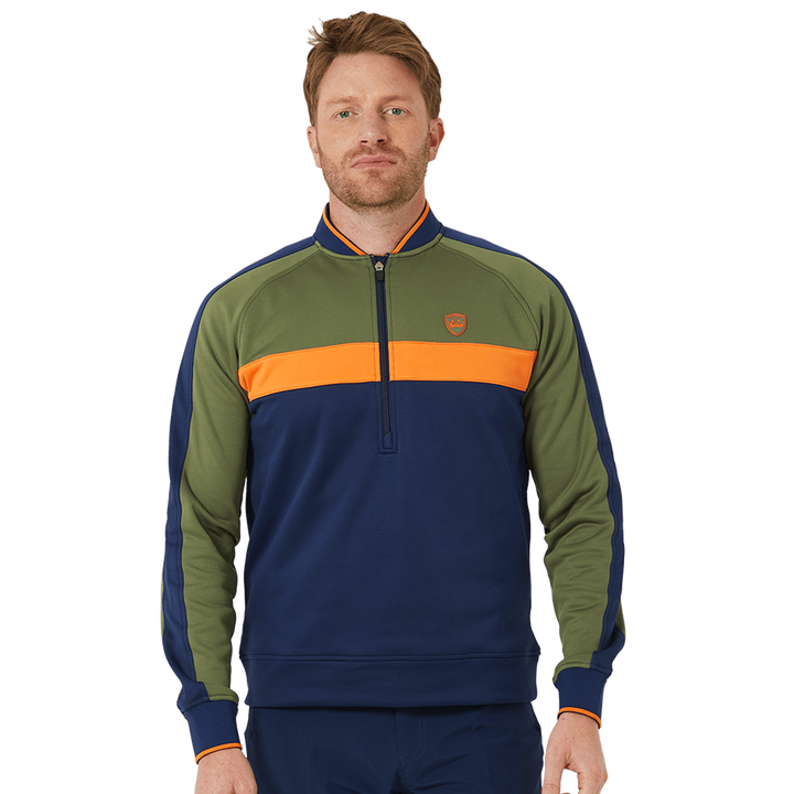 Colour Block Quarter Zip