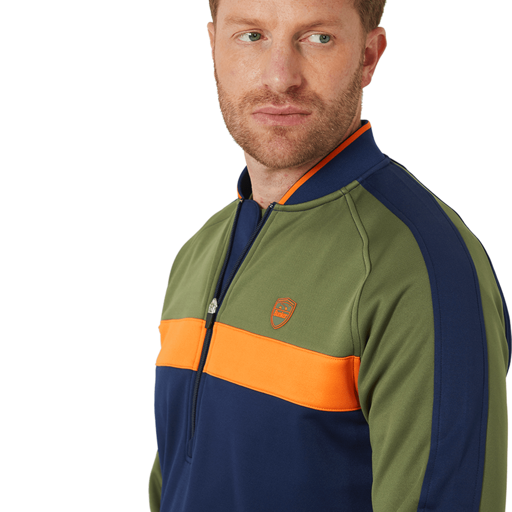 Colour Block Quarter Zip