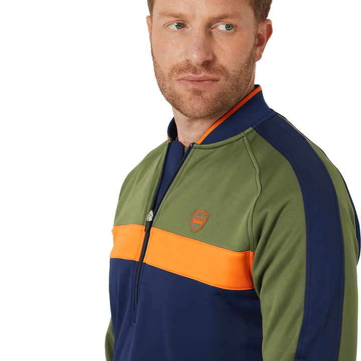 Colour Block Quarter Zip