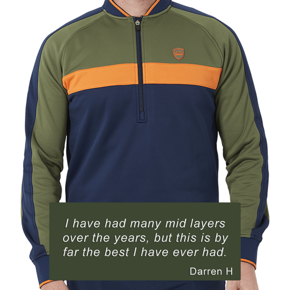 Colour Block Quarter Zip