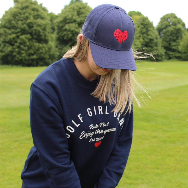 Bunker Woman Girl Gang Crest Sweatshirt Navy