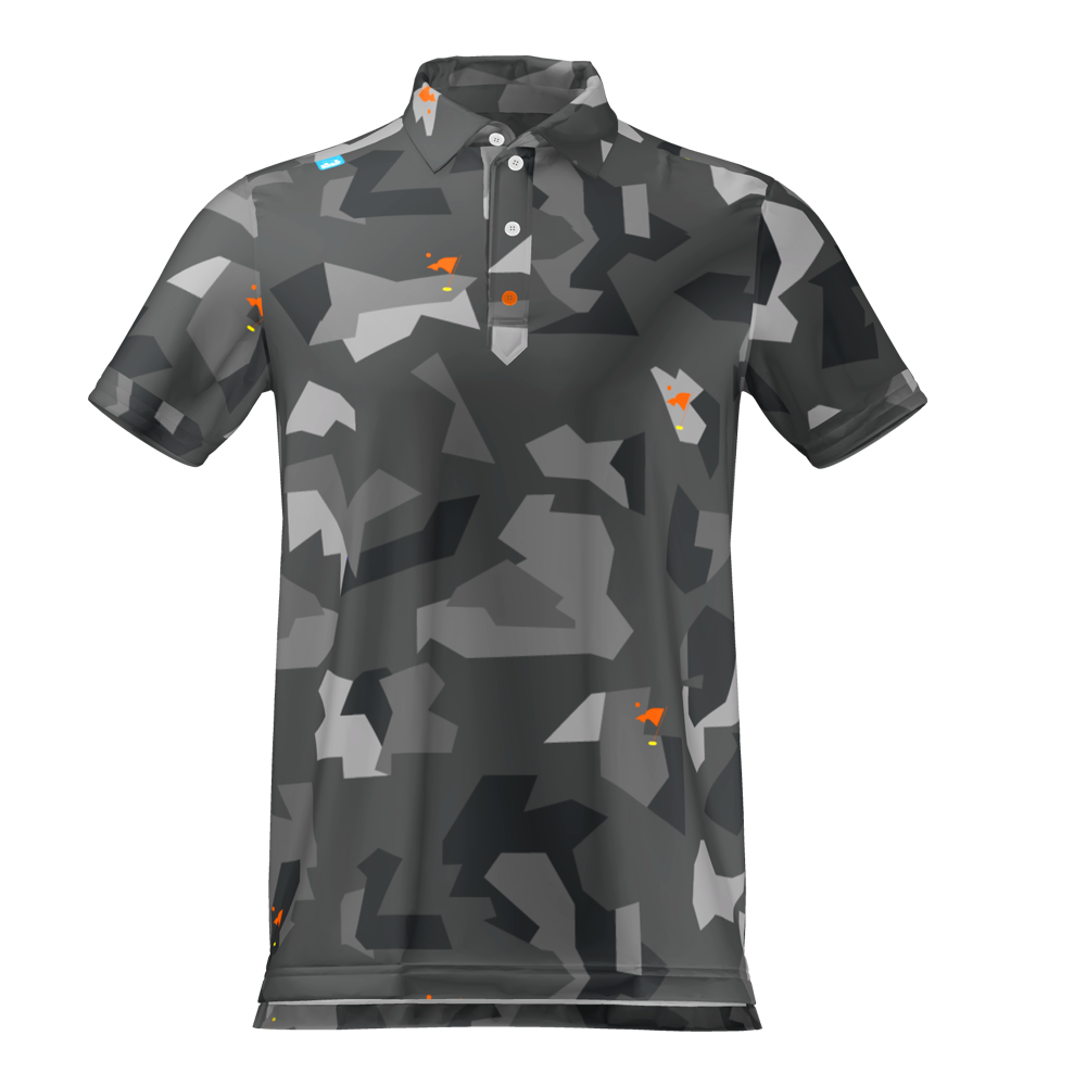 BRIEFING GOLF MS CAMO PRINT POLO（BLK／M） BRIEFING GOLF MS CAMO PRINT POLO（BLK／M）