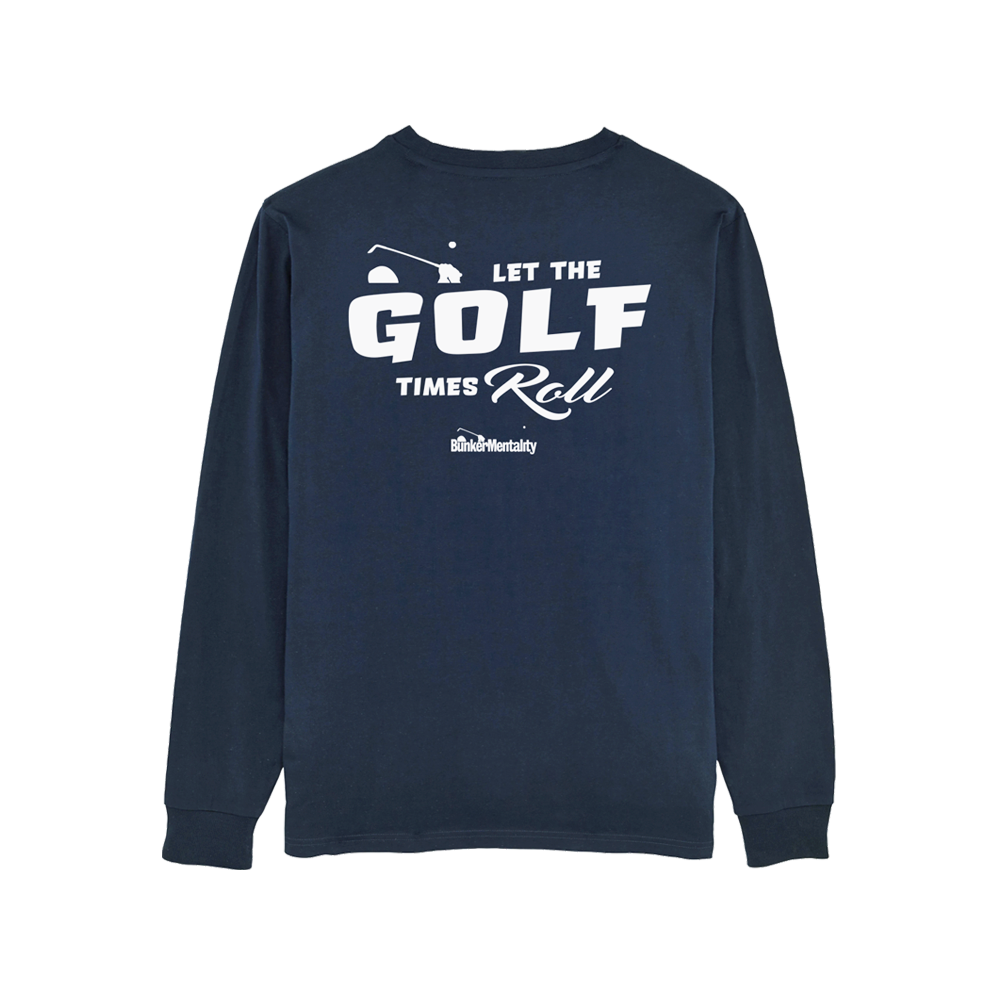 Golf Times Roll Long Sleeve T Shirt Navy