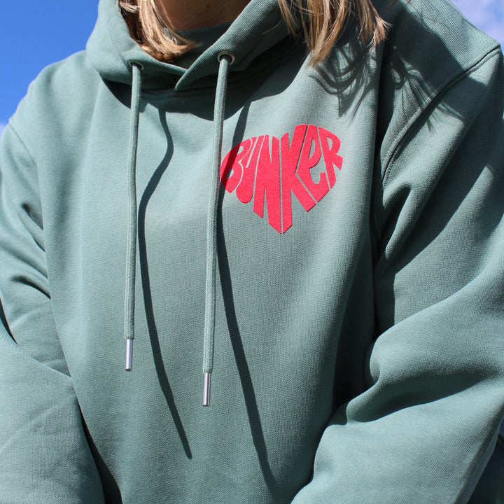 Bunker Woman Girl Gang Hoodie Sage Green