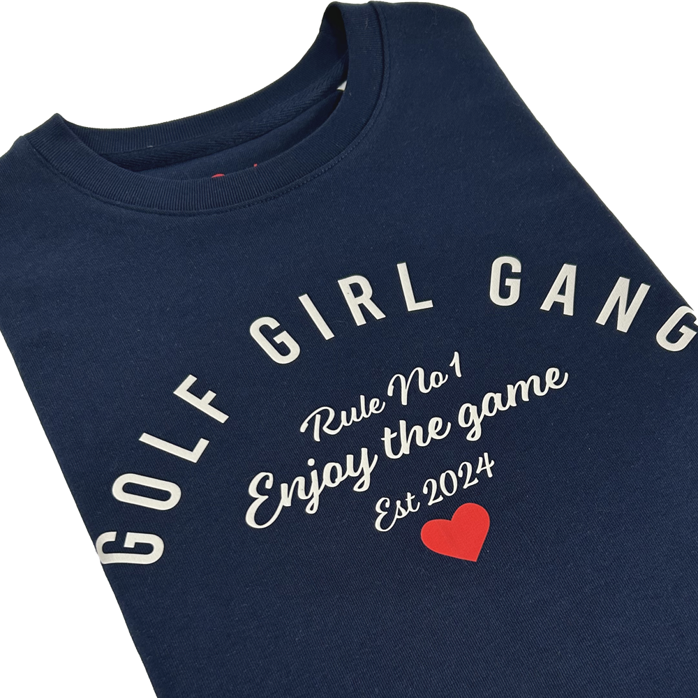 Bunker Woman Girl Gang Crest Sweatshirt Navy