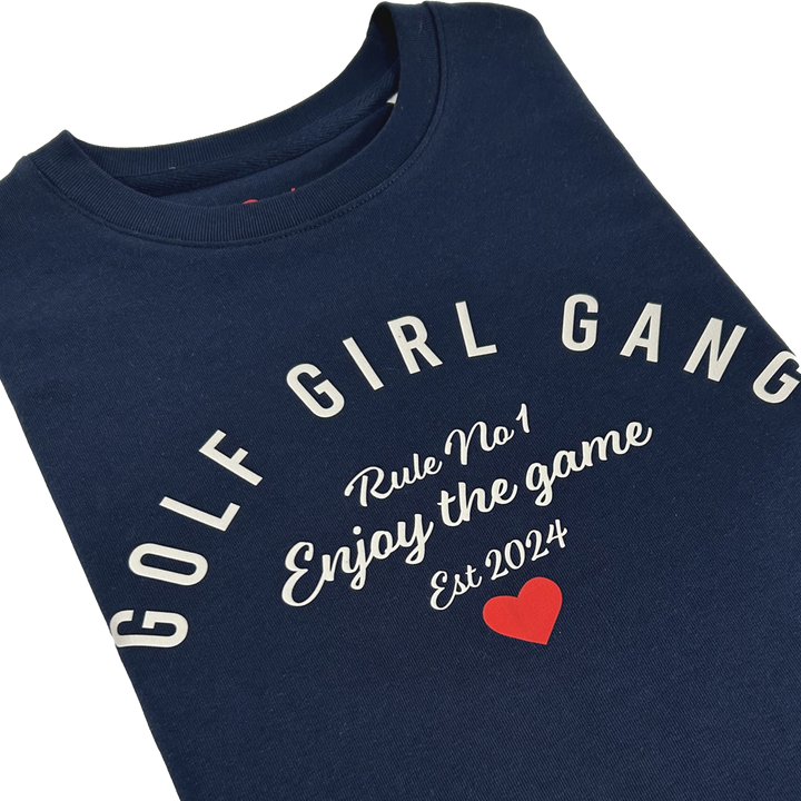 Bunker Woman Girl Gang Crest Sweatshirt Navy