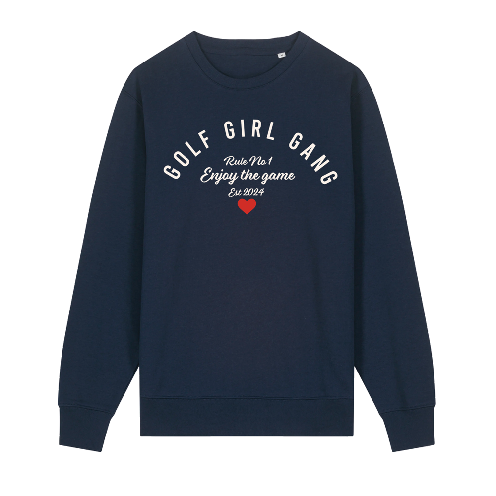 Bunker Woman Girl Gang Crest Sweatshirt Navy