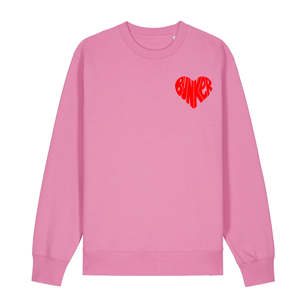 Bunker Woman Heart Sweatshirt Pink