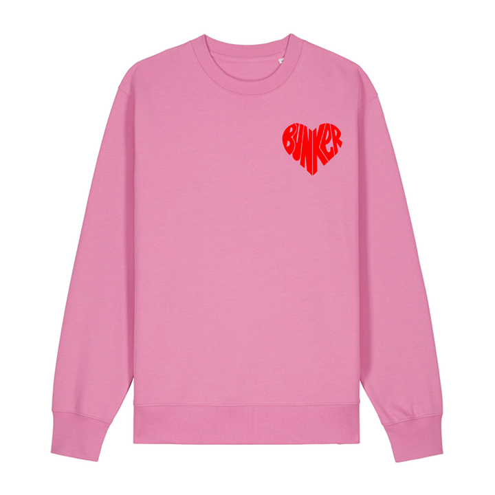 Bunker Woman Heart Sweatshirt Pink