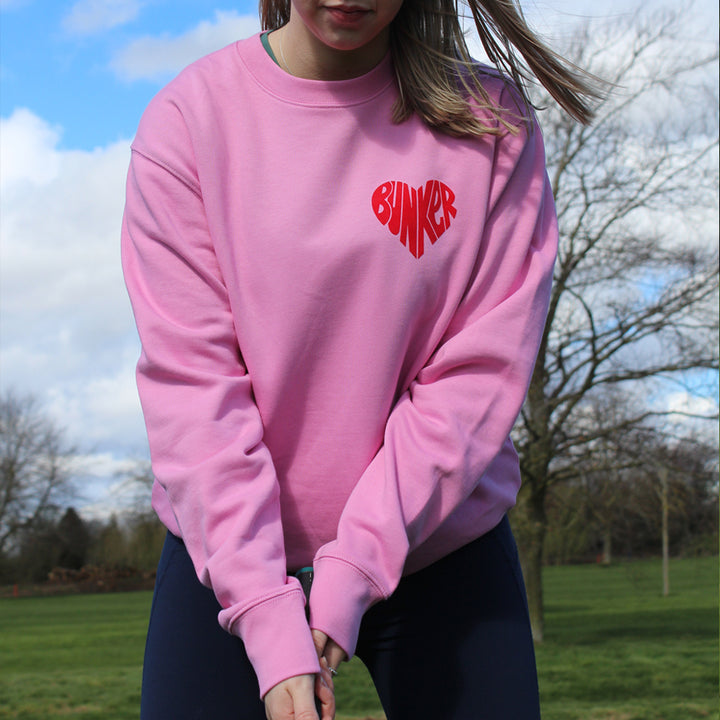 Bunker Woman Heart Sweatshirt Pink
