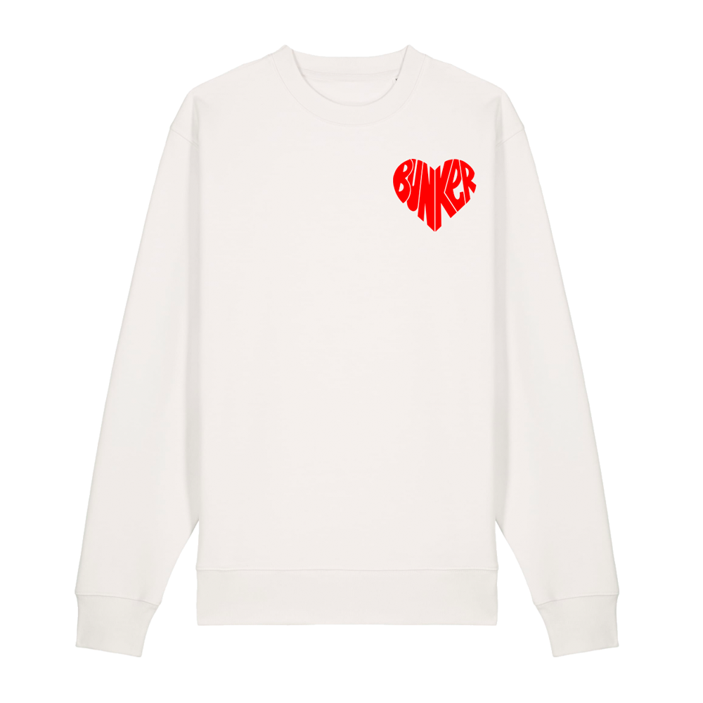 Bunker Woman Heart Sweatshirt Off White
