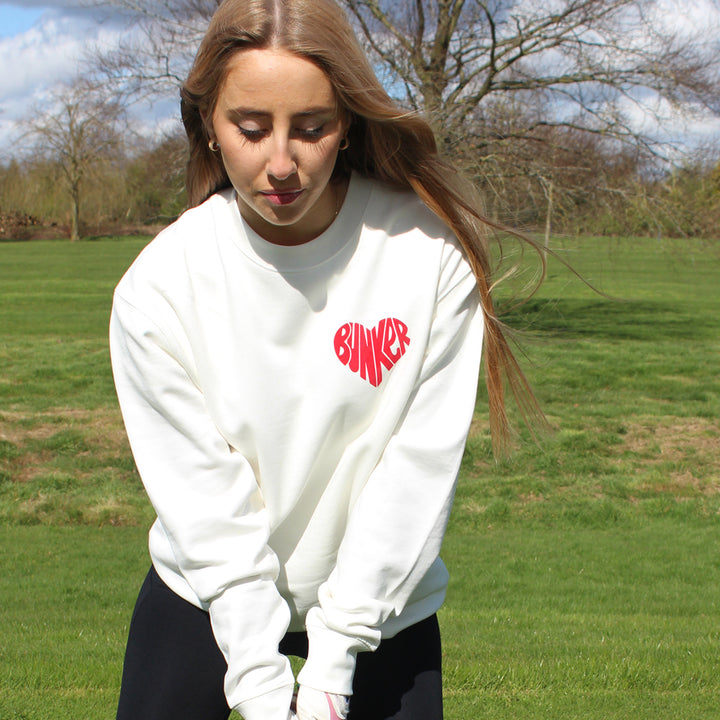 Bunker Woman Heart Sweatshirt Off White
