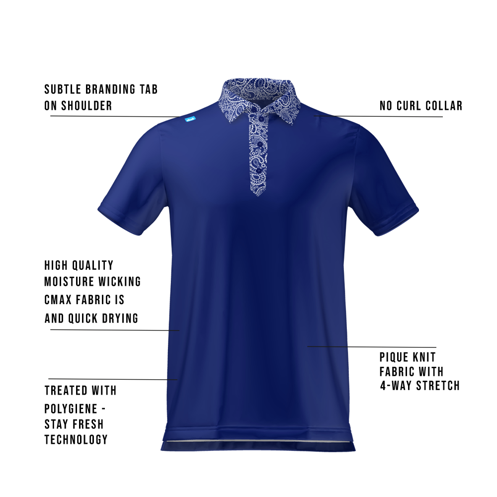 CMax Paisley Collar Polo
