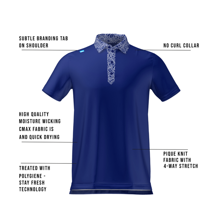 CMax Paisley Collar Polo