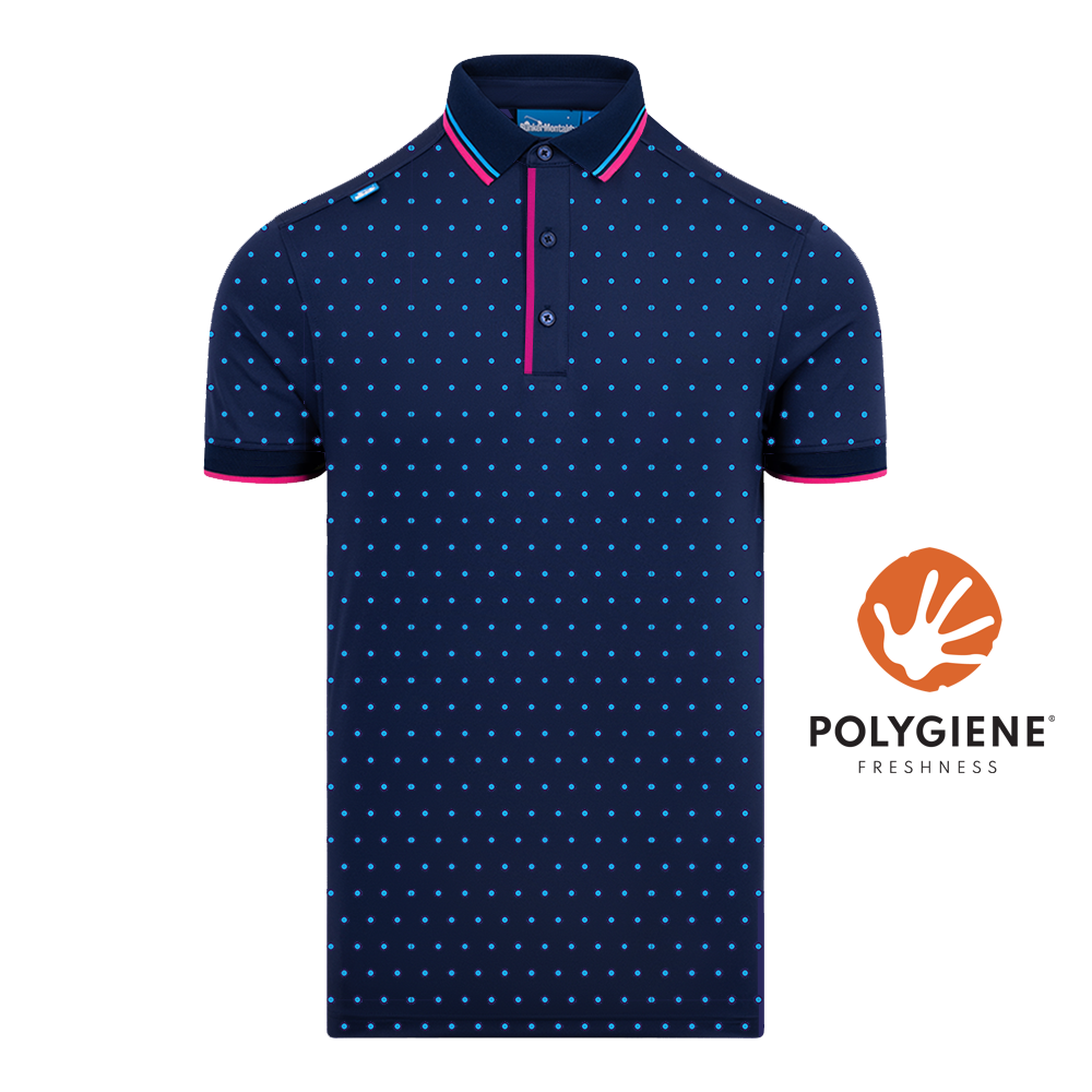 Polka dot polo shirt hotsell