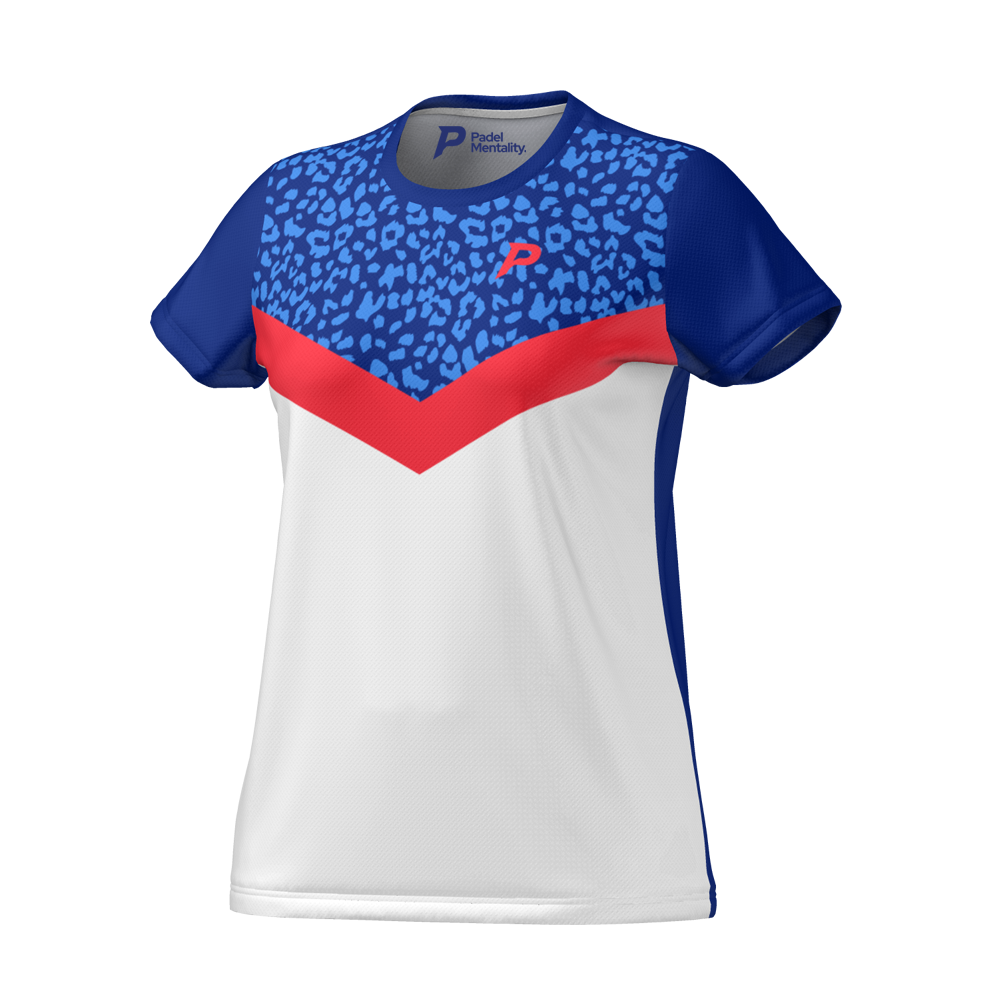 Chevron Animal Tech T Shirt Blue