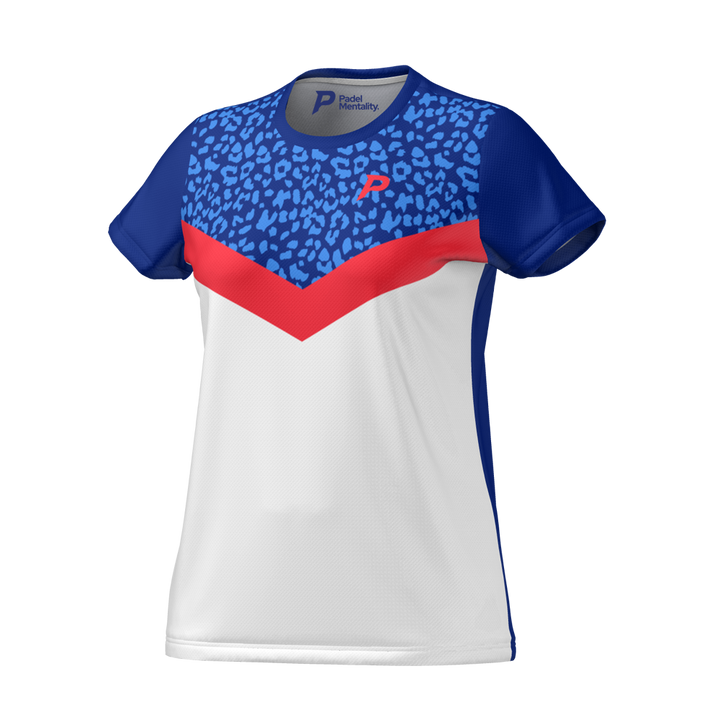 Chevron Animal Tech T Shirt Blue