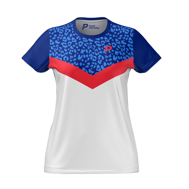 Chevron Animal Tech T Shirt Blue