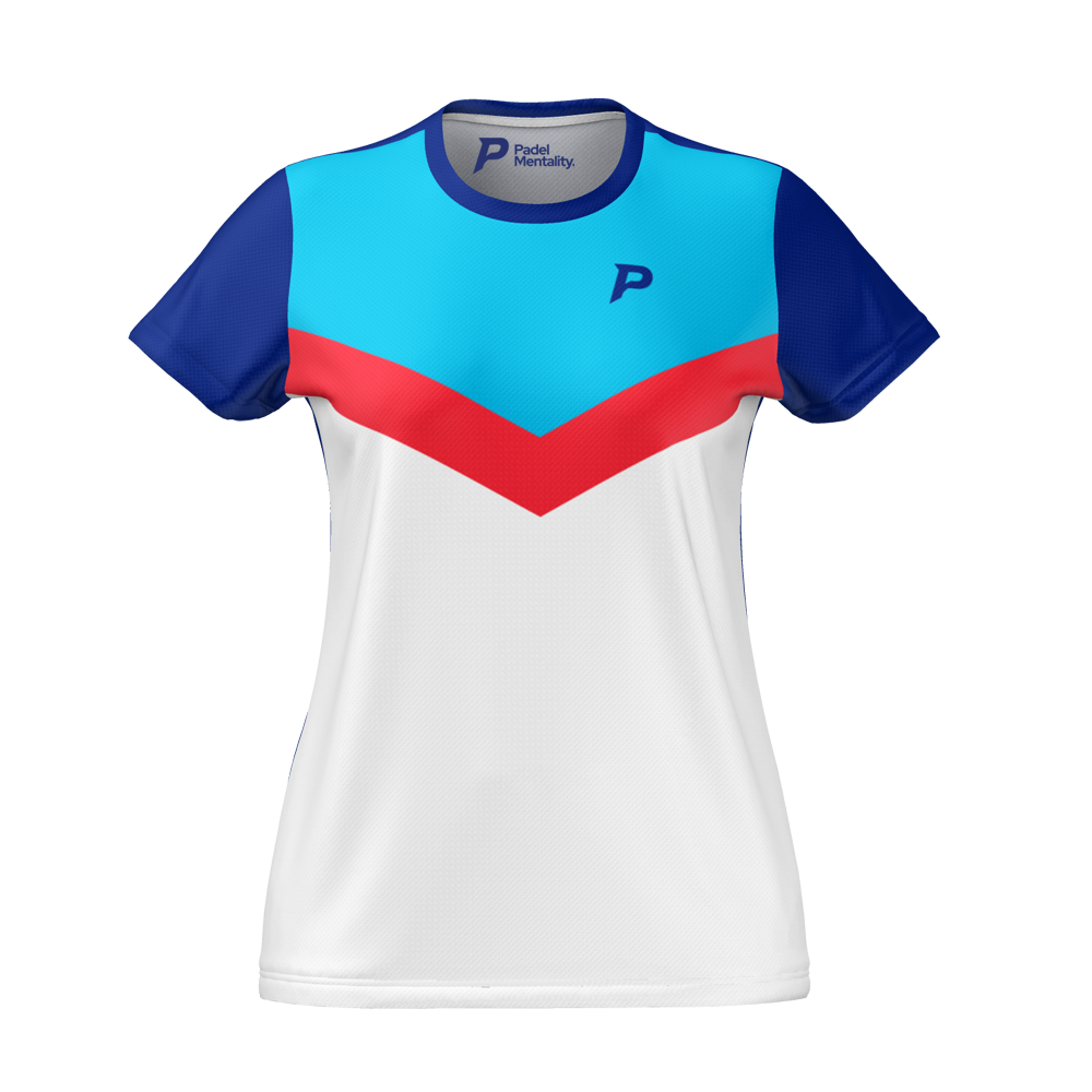 Chevron Tech T Shirt Blue