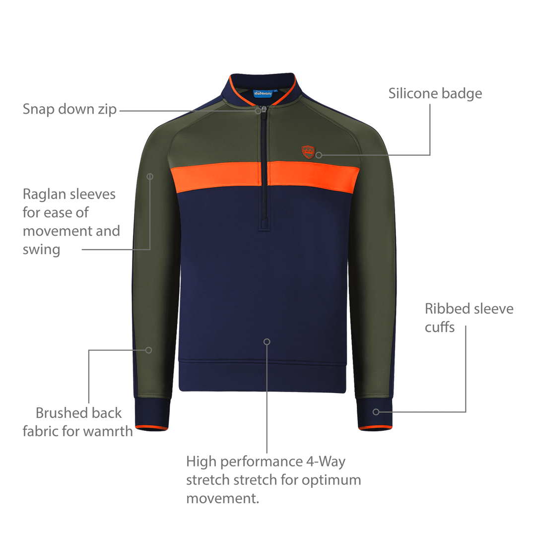 Colour Block Quarter Zip