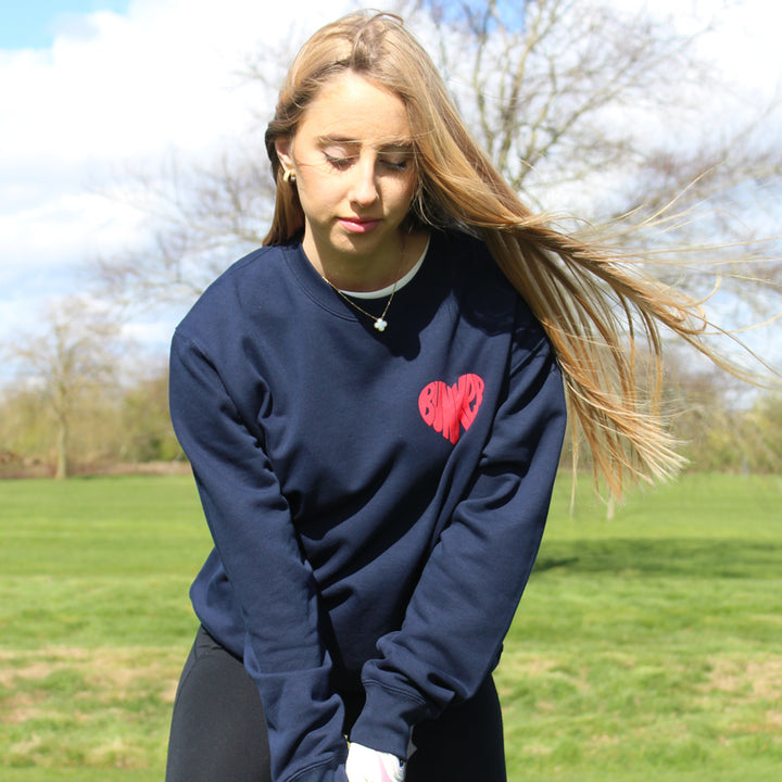 Bunker Woman Heart Sweatshirt Navy