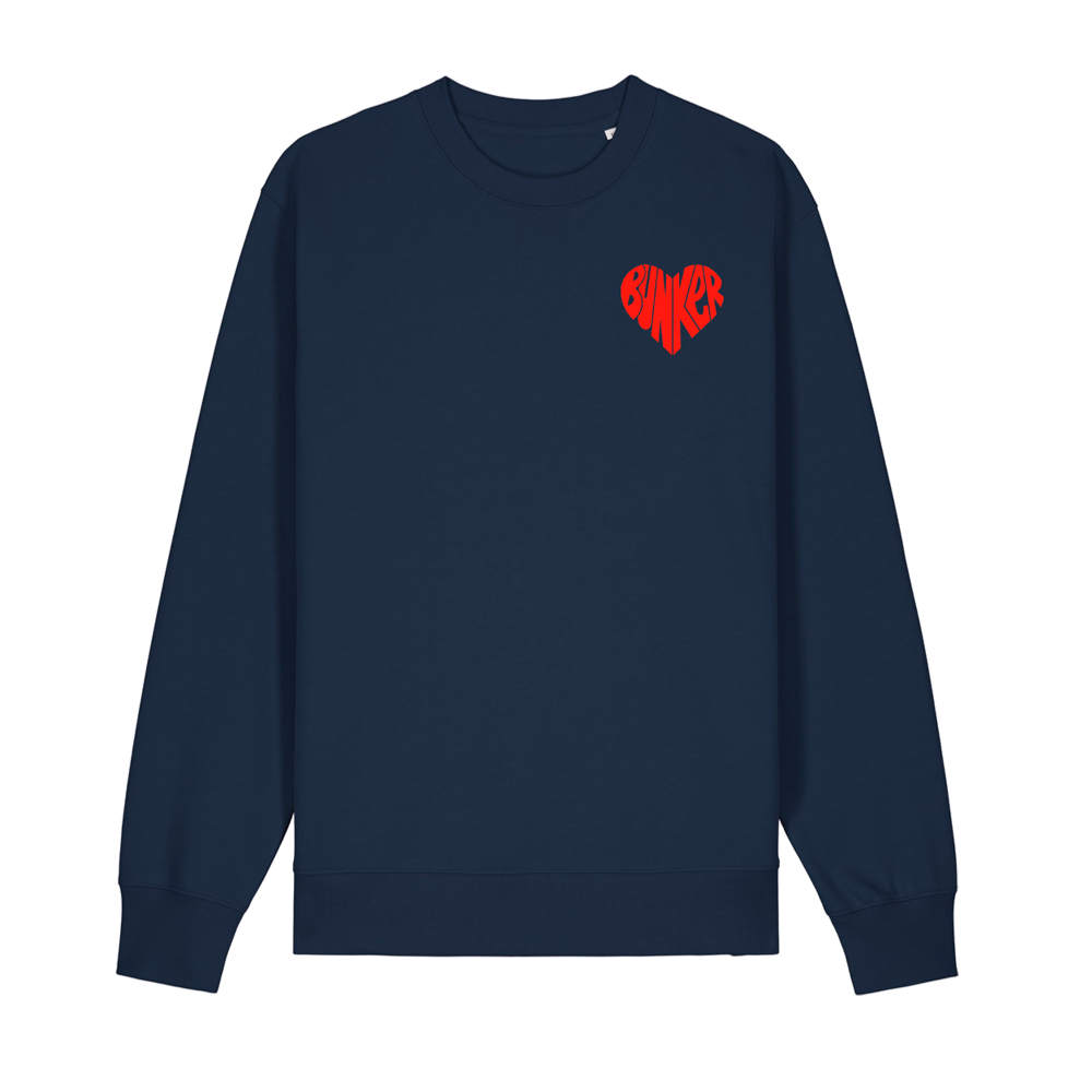 Bunker Woman Heart Sweatshirt Navy