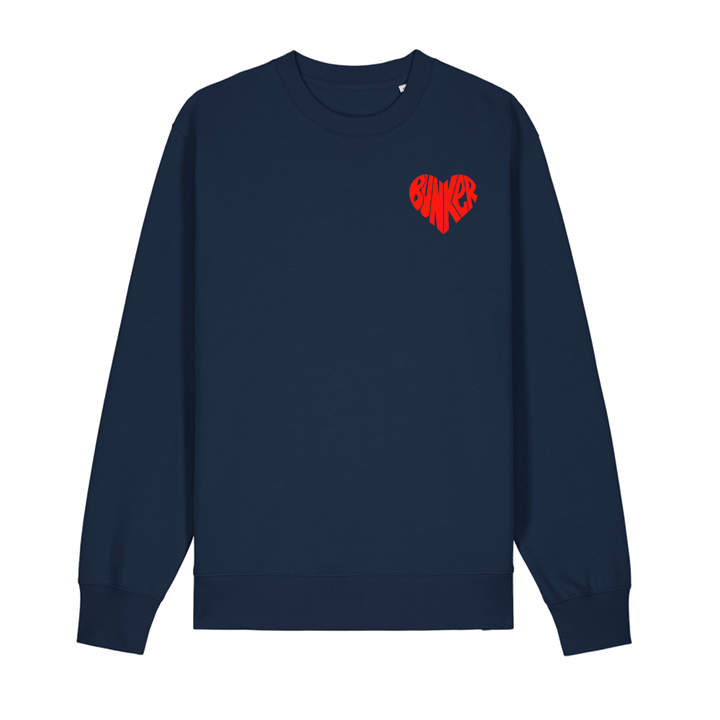 Bunker Woman Heart Sweatshirt Navy