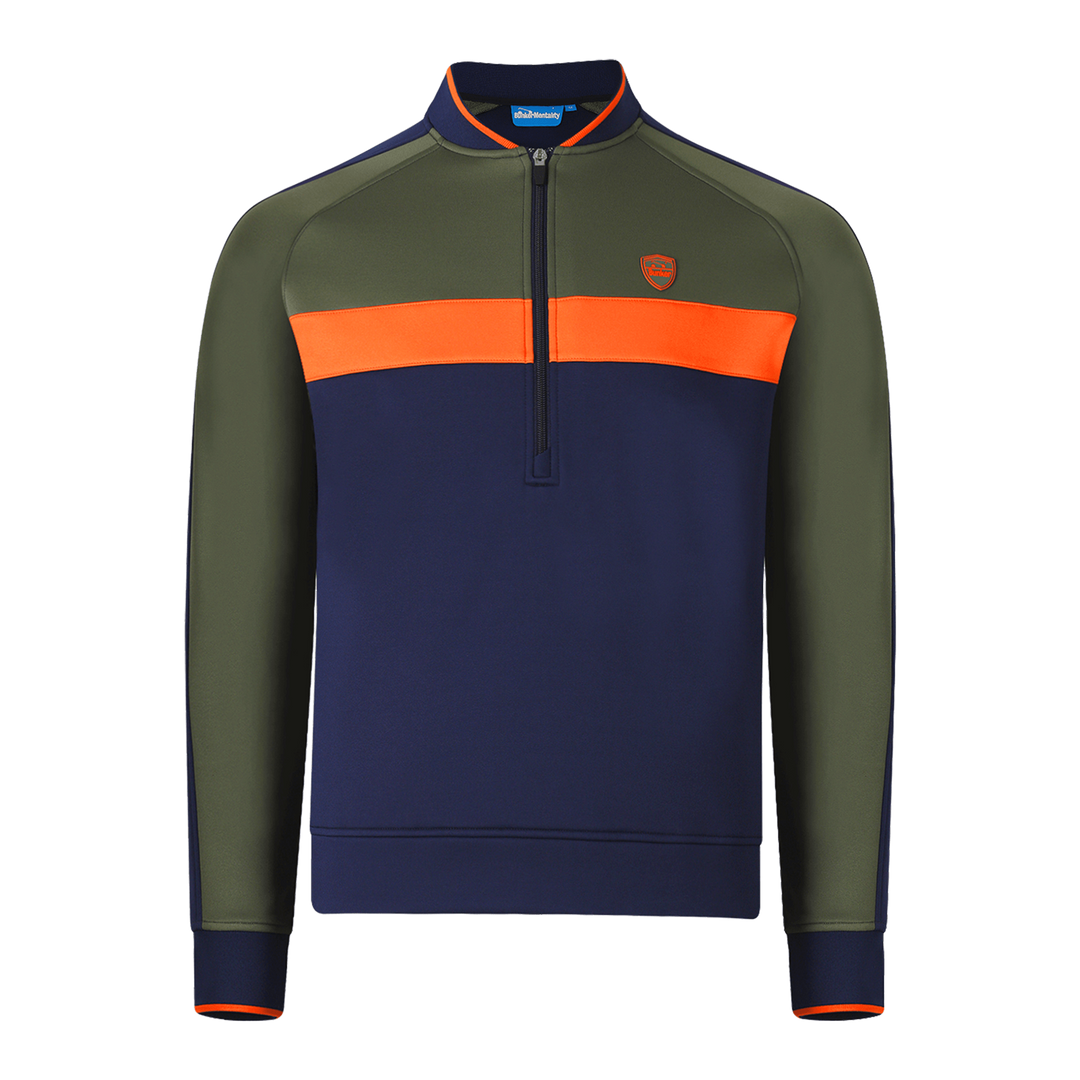 Colour Block Quarter Zip