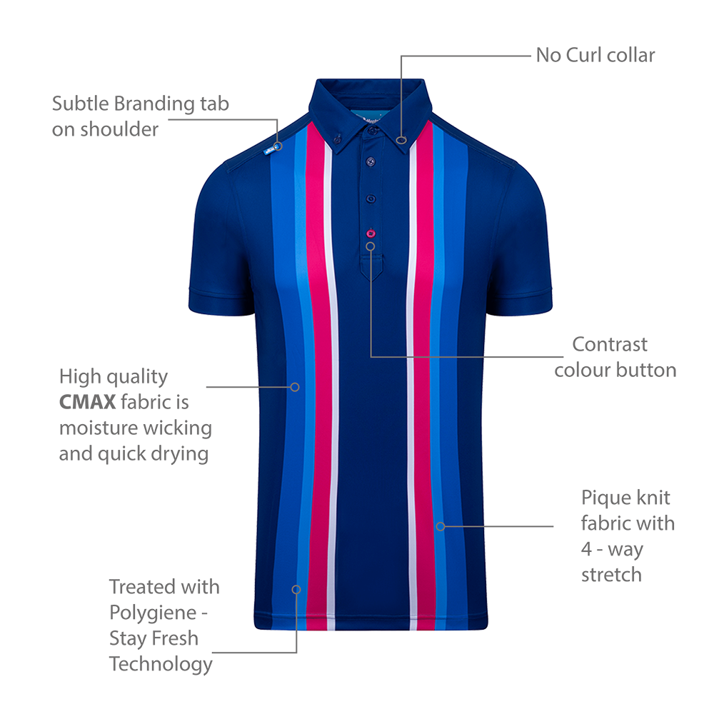 CMAX Vertical Stripe Polo