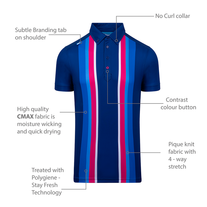 CMAX Vertical Stripe Polo