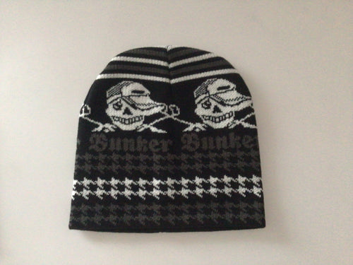 Bunker Logo Skull Beanie (Sample) - Black/Grey