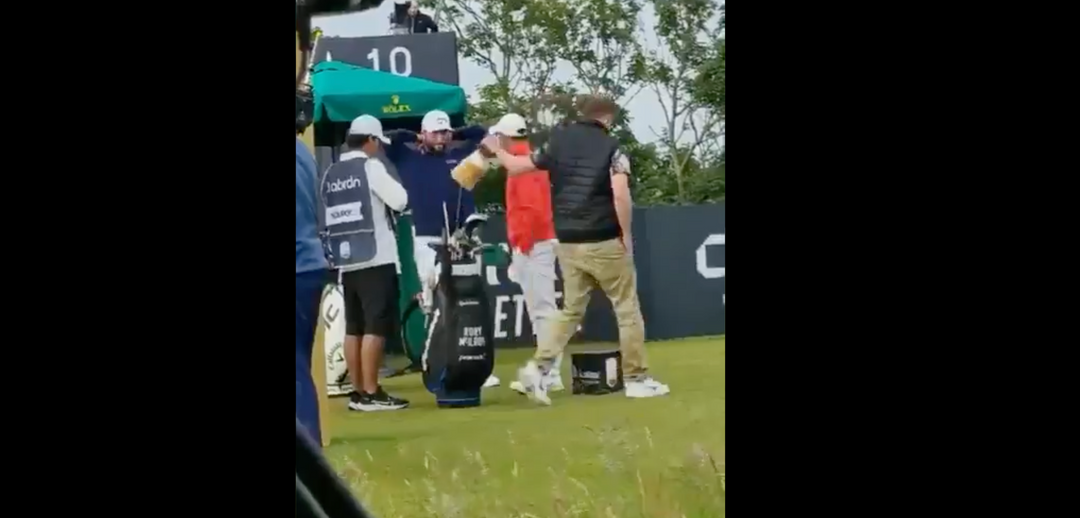 Spectator helps himself to McIlroy's club