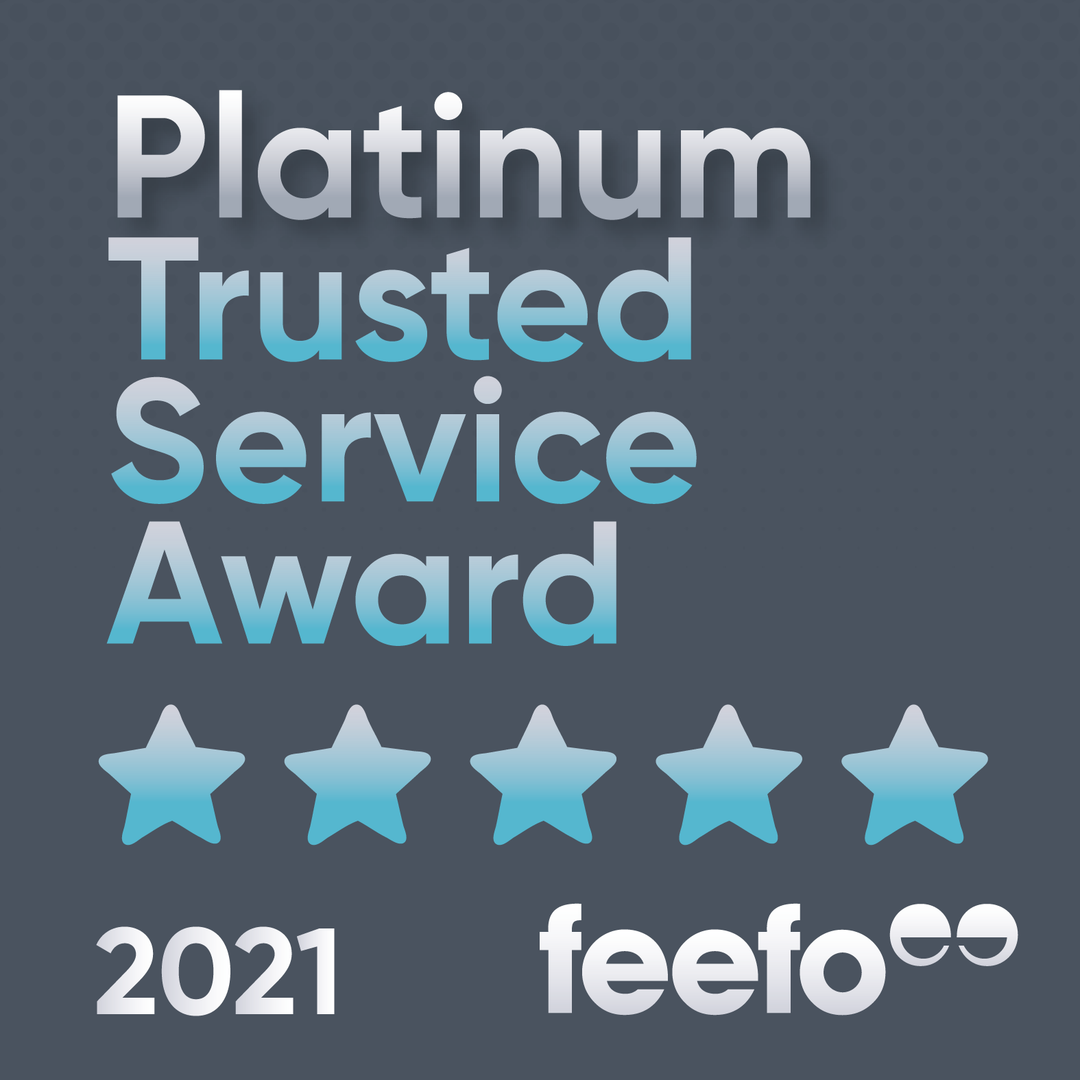 Winner 2021 Feefo Platinum trusted service award