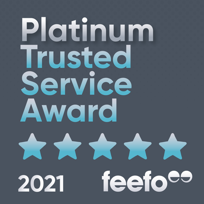 Winners of FEEFO 2021 Platinum Trusted Service Award