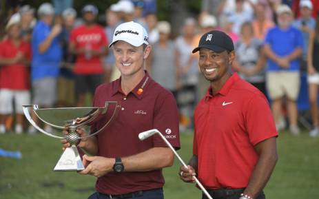 Justin Rose and Tiger Woods