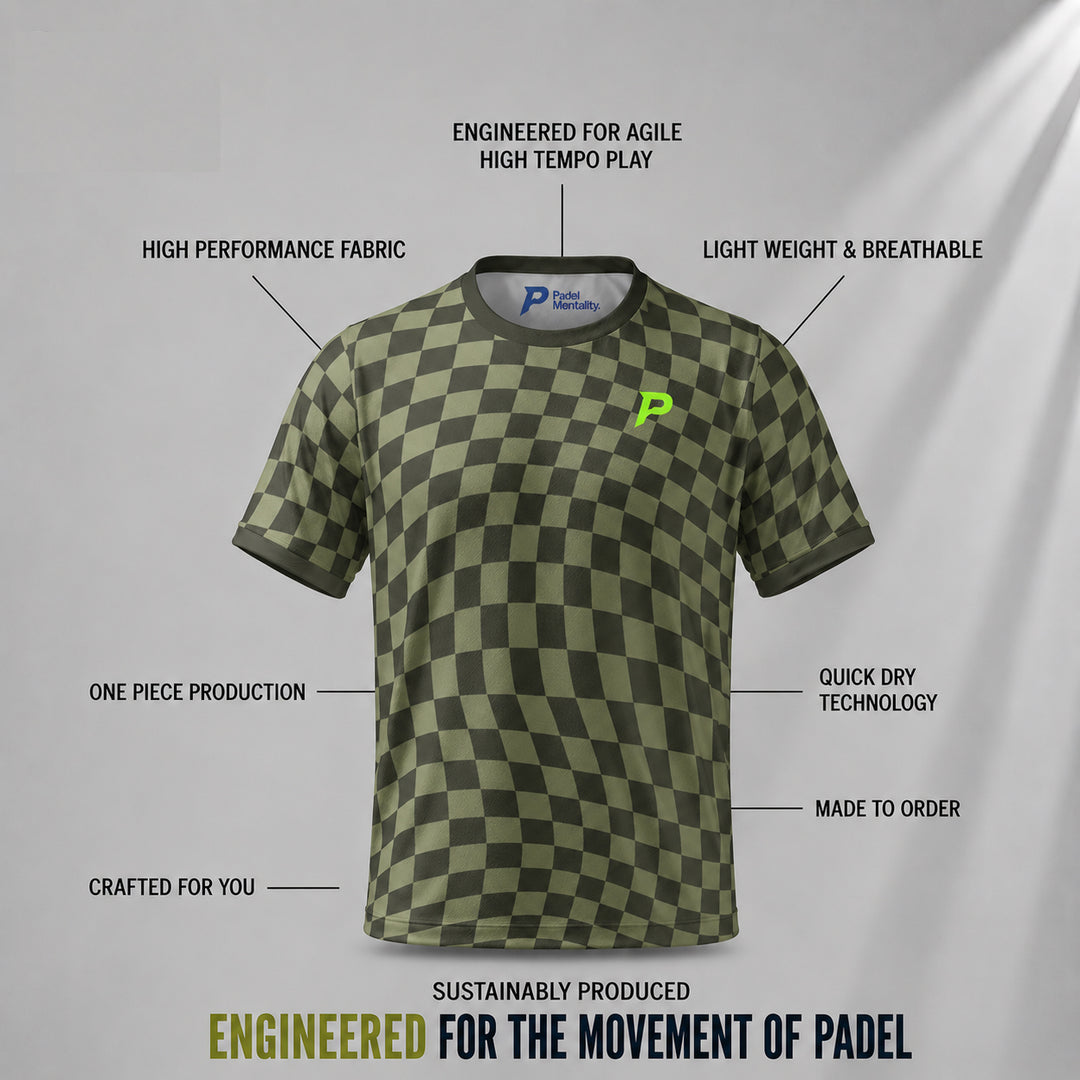 Padel Ripple Tech Tee – Khaki