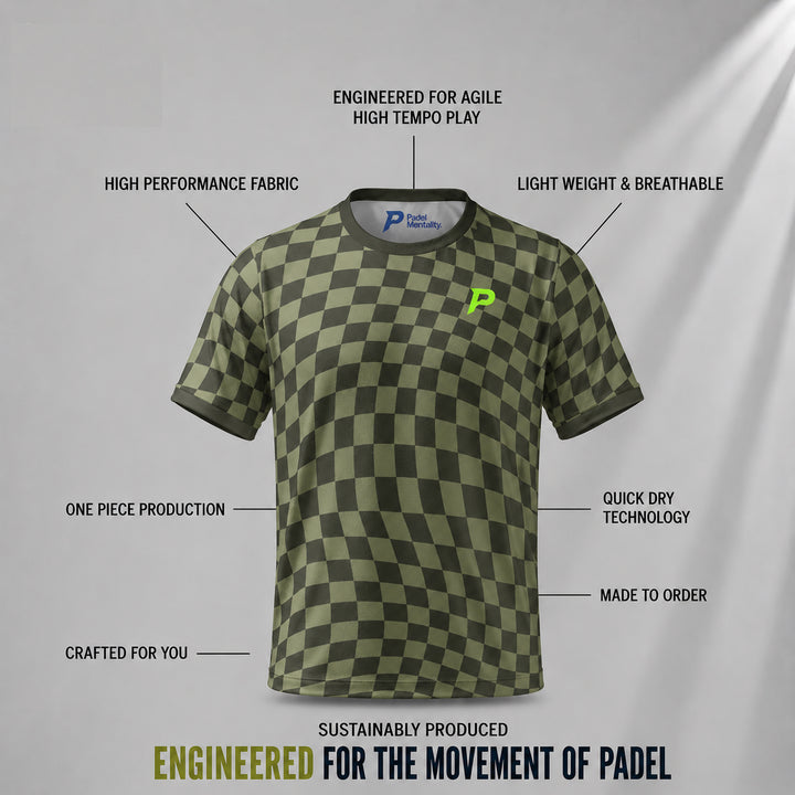 Padel Ripple Tech Tee – Khaki