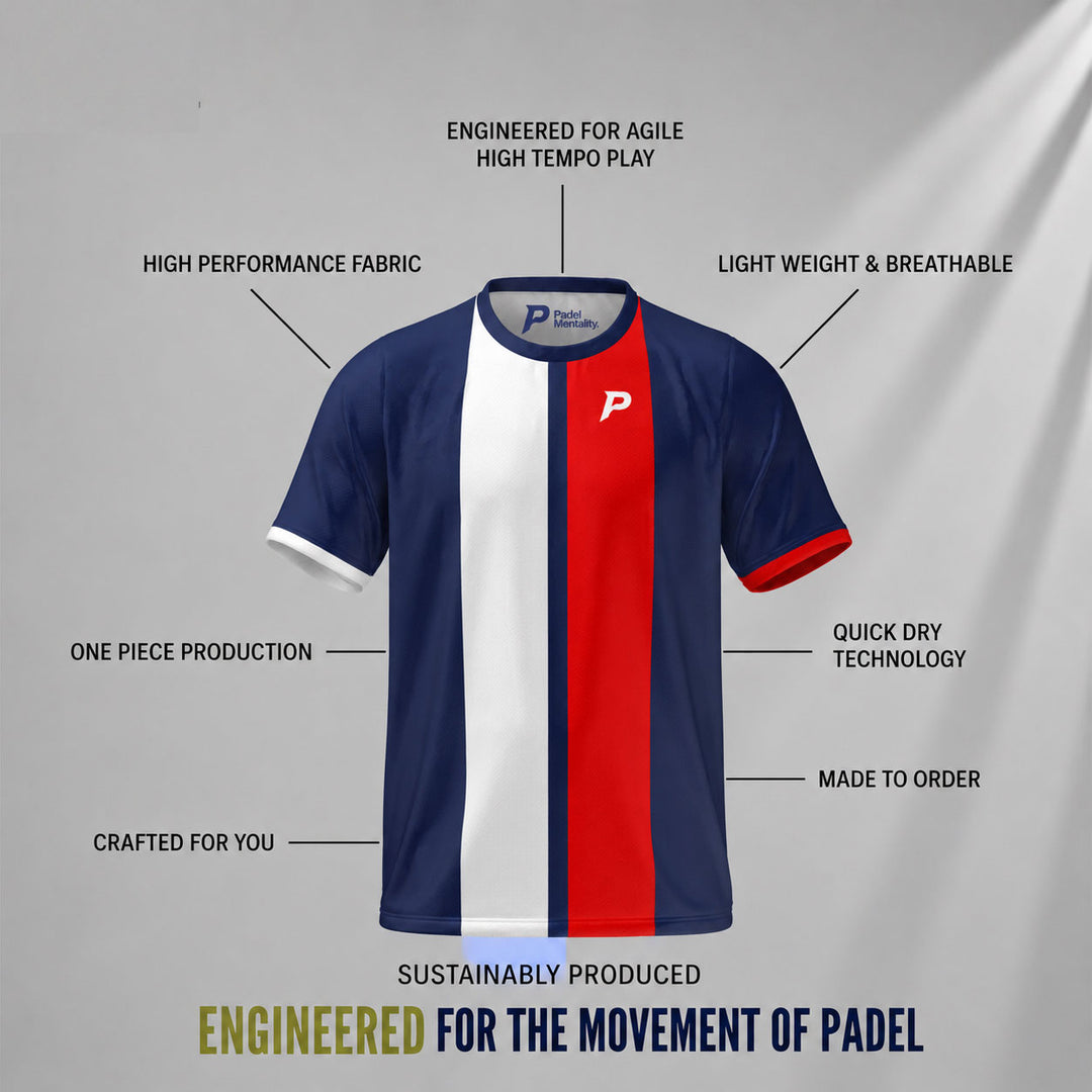 Padel Dart Tech Tee – Navy
