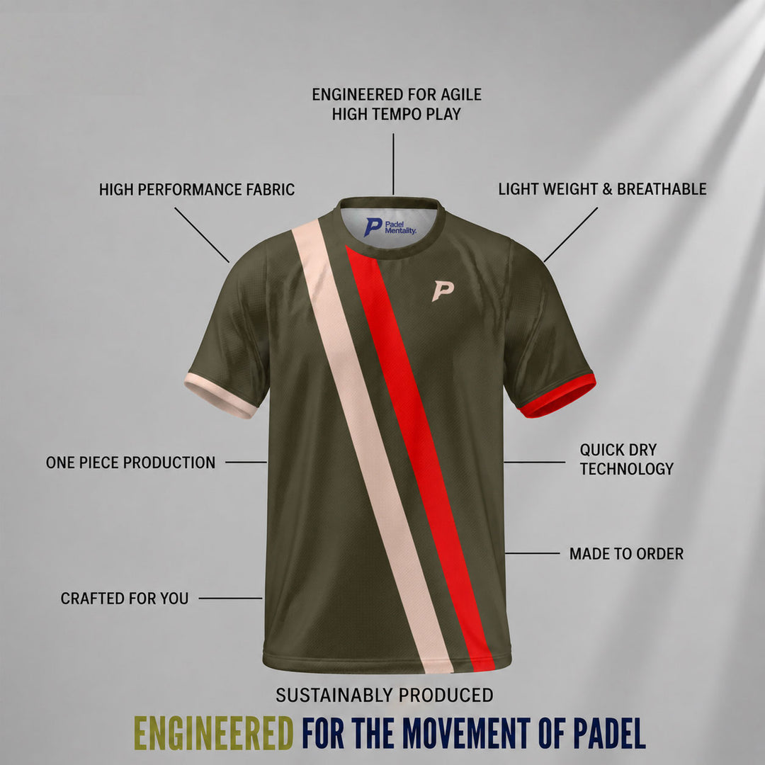 Padel Glide Tech Tee – Khaki