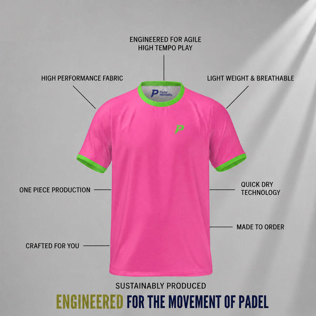 Padel Players Tech Tee – Bubblegum Pink