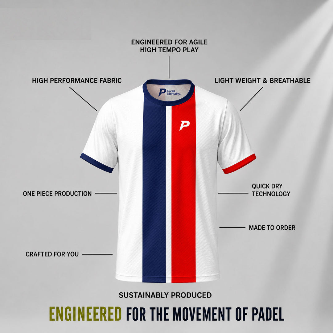 Padel Dart Tech Tee – White
