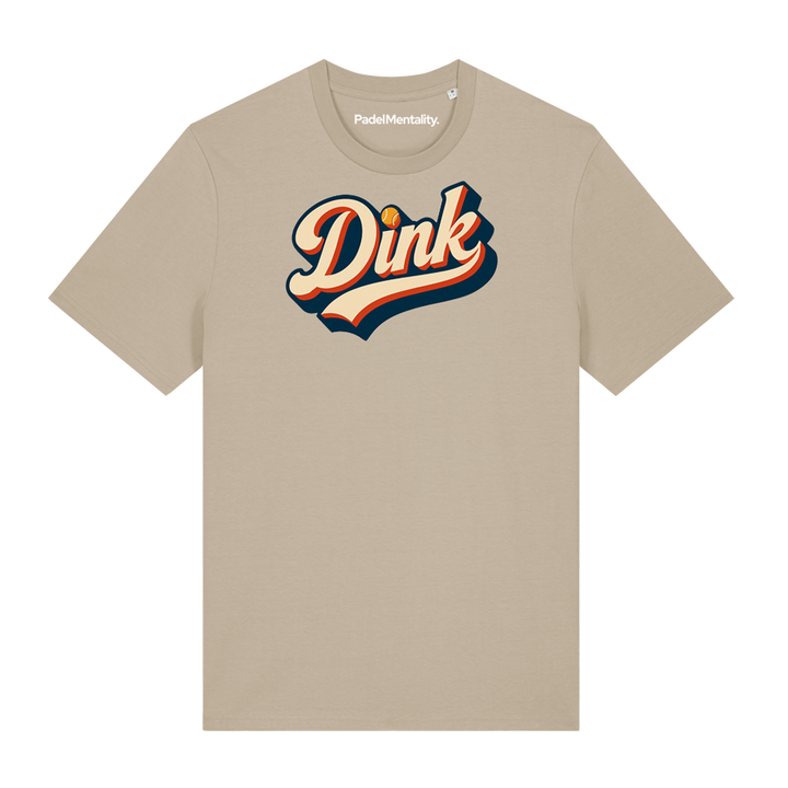 Padel Mentality Dink Organic Cotton T-Shirt - Stone
