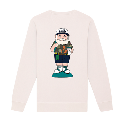 Large Gnome Sweatshirt - Vintage White