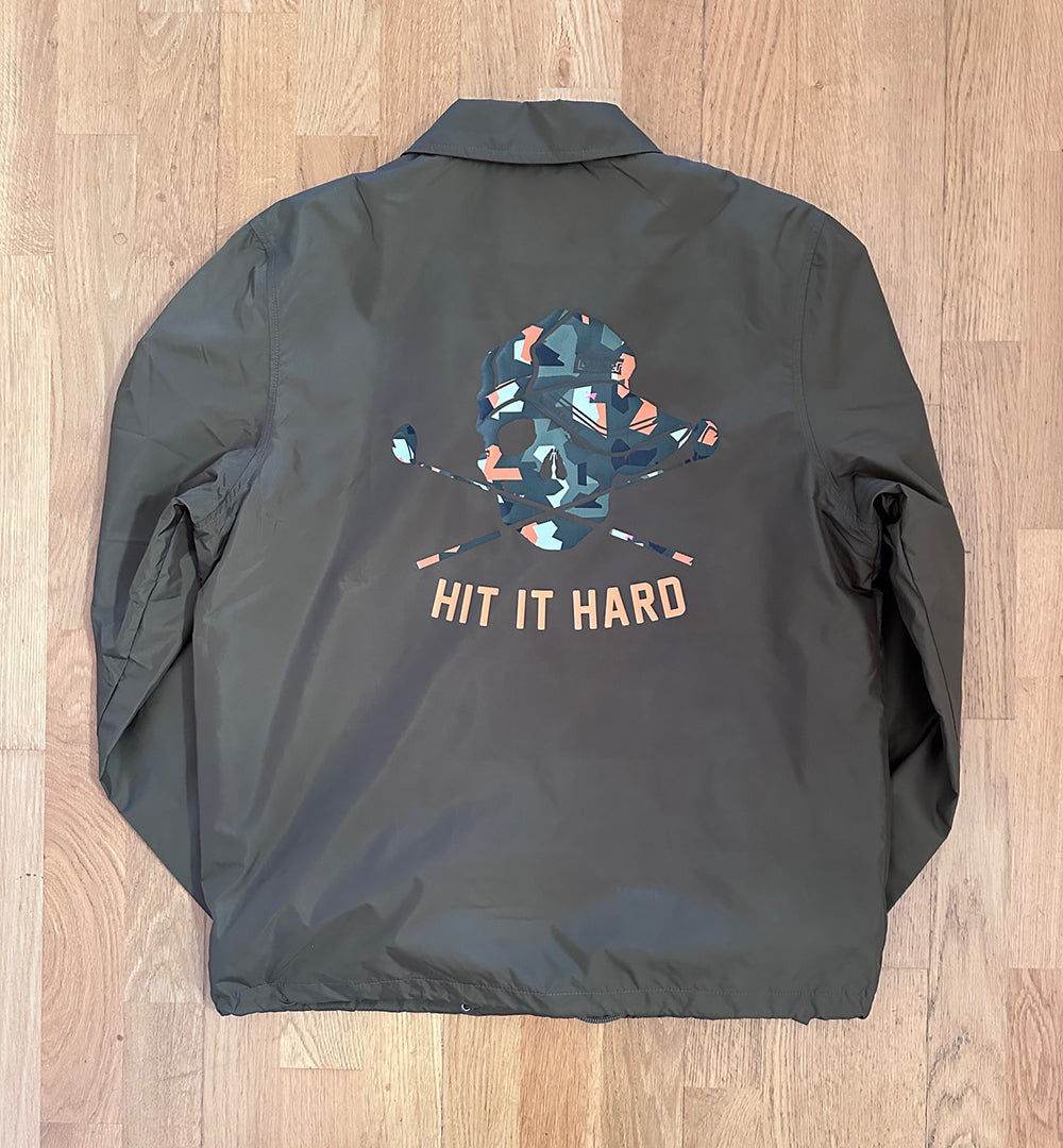 Shower Jacket with Skull Print - Khaki - Small (sample)