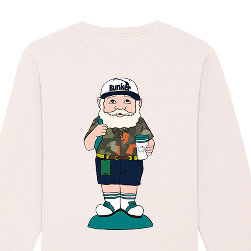 Large Gnome Sweatshirt - Vintage White