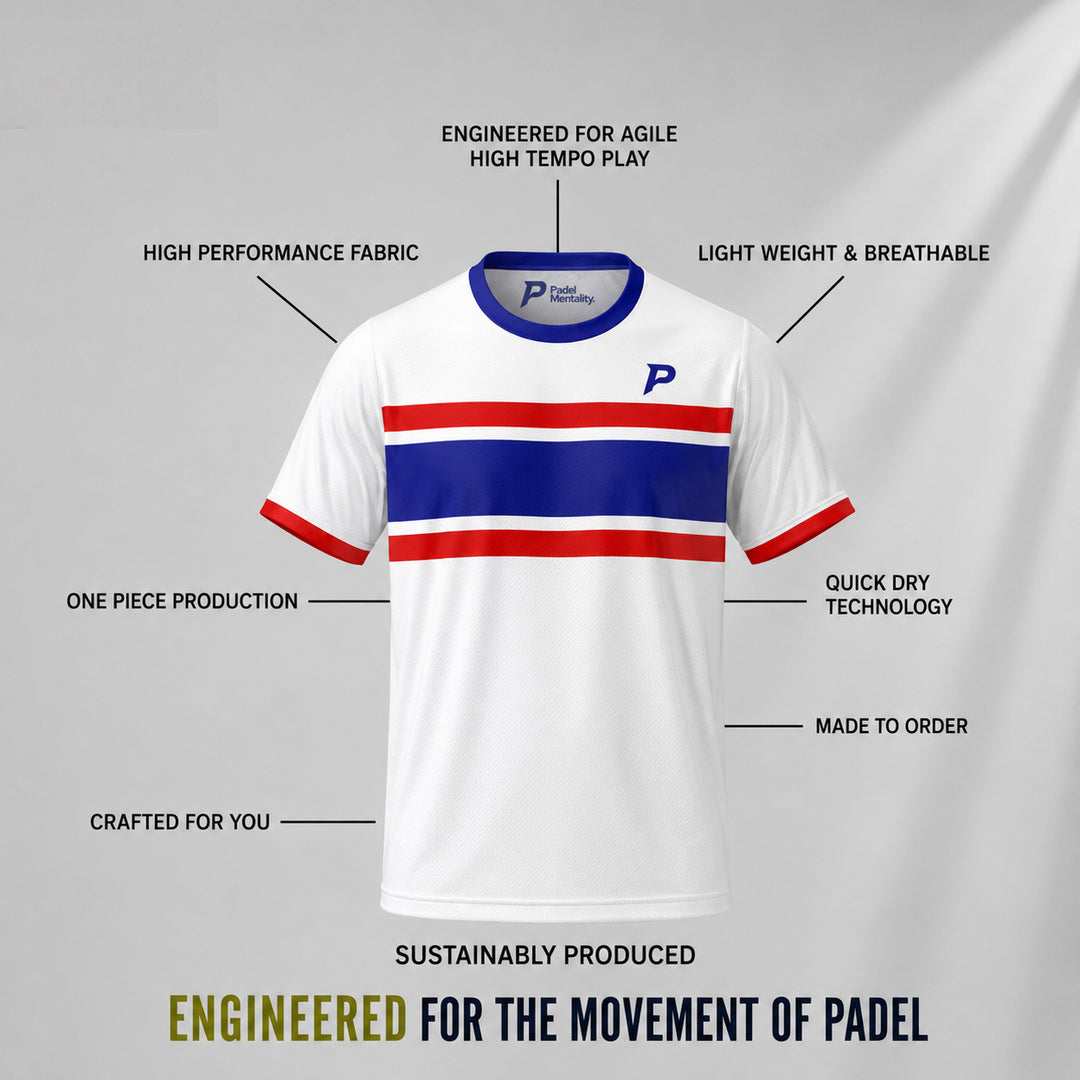 Padel Dash Tech Tee – White