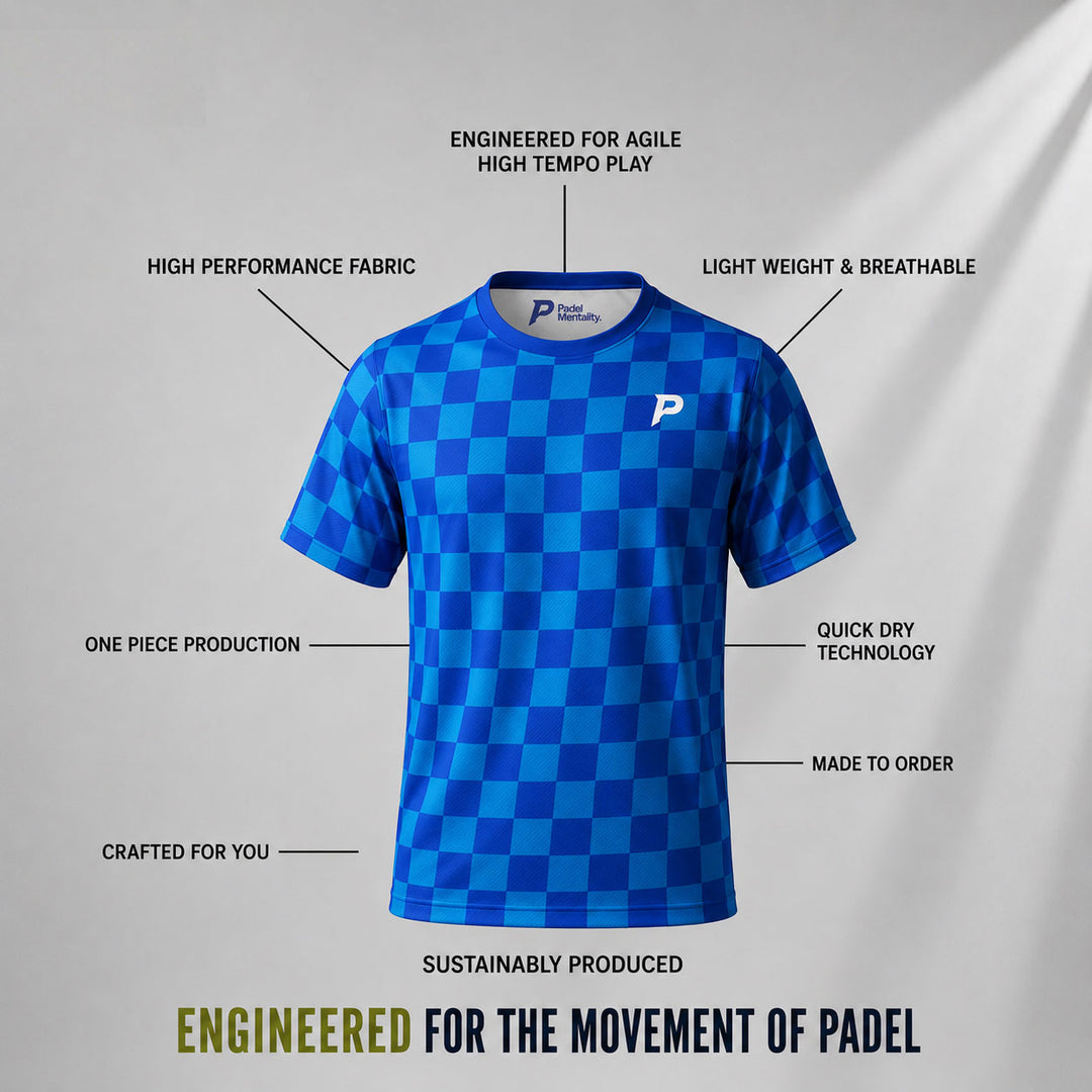 Padel Ripple Tech Tee – Blue